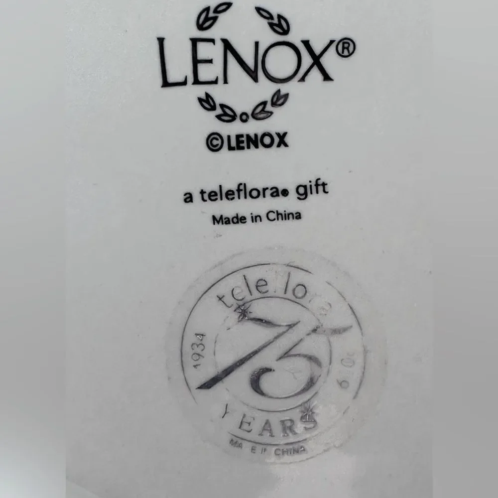 LENOX 75th Anniversary Christmas Holiday Teleflora Holly Berry Porcelain Bowl